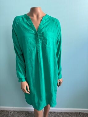 Martha Stewart | Dresses | Martha Stewart 0 Linen Dress Long Sleeve |  Poshmark